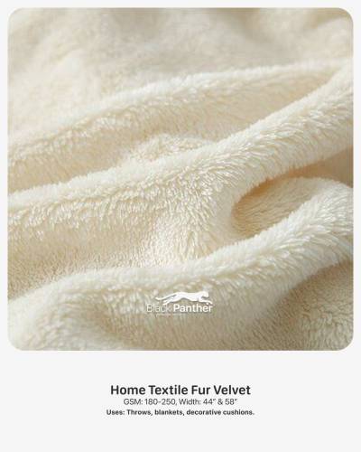 Home Textile Fur Velvet Fabric 180-250 GSM | 44” & 58” Width | Throws, Blankets & Cushions in Surat